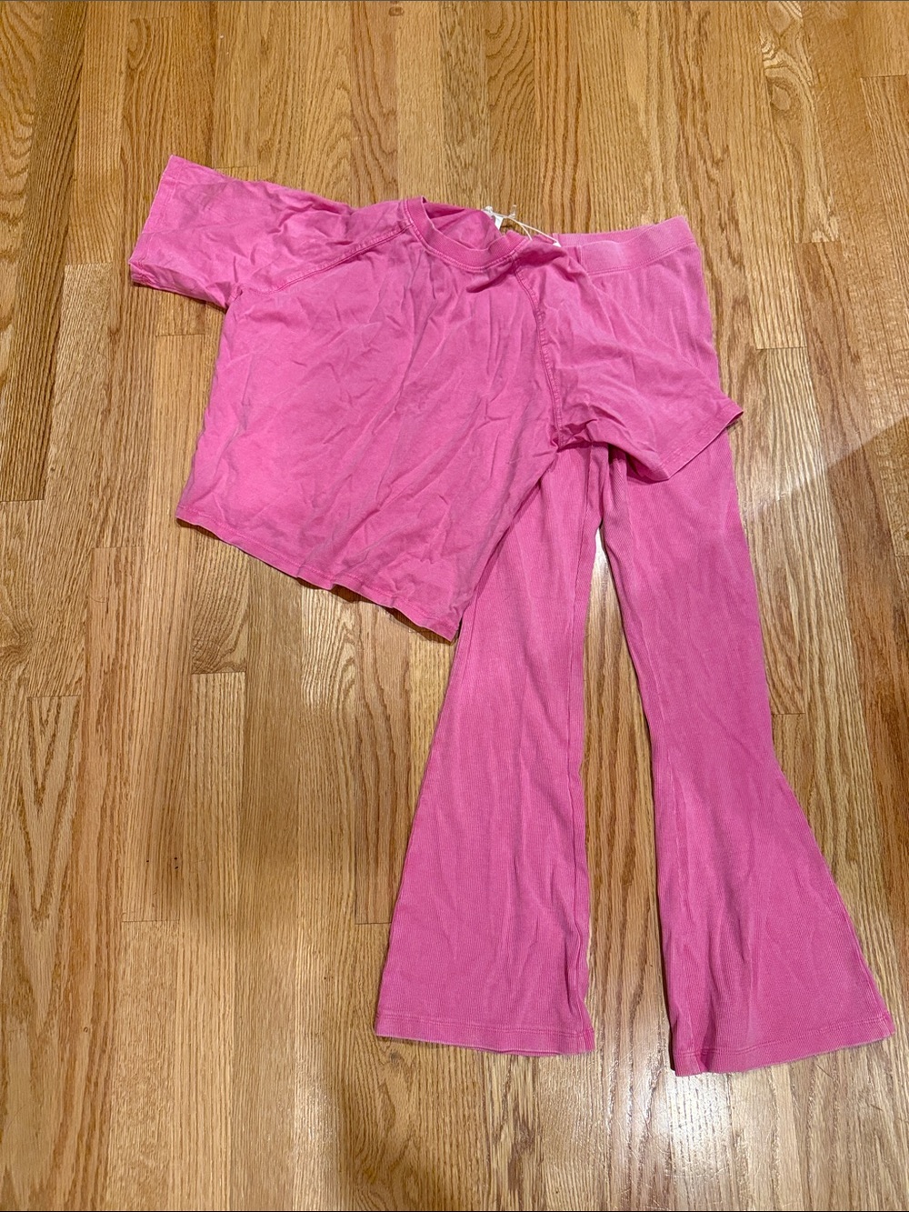 Zara Pink Kids Two-Piece Flare Legging Set
